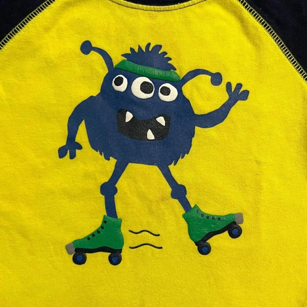 Gymboree 12-18m Roller Skate Monster Raglan Tee Shirt